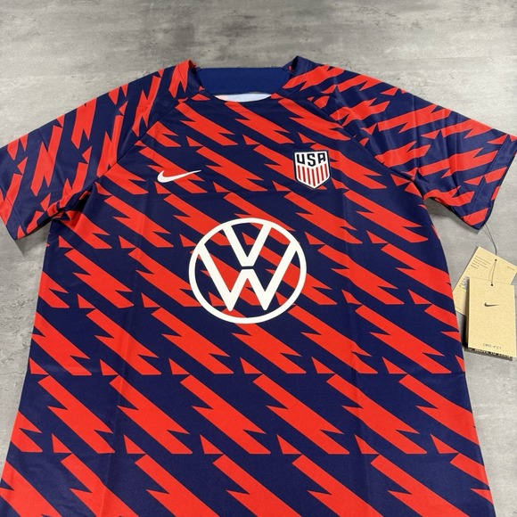 Nike Other - Nike USA Soccer Jersey Men XL Blue Red Pre‎ Match Kit VW Volkswagen Football